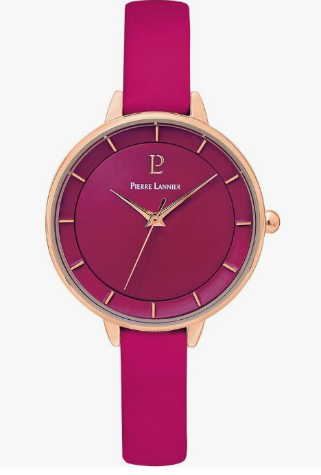 Montre Femme DELICE Cadran Framboise Pierre Lannier