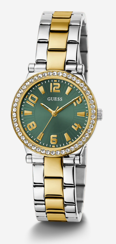 Montre GUESS Ladies Blue Gold Tone Analog GW0614L5