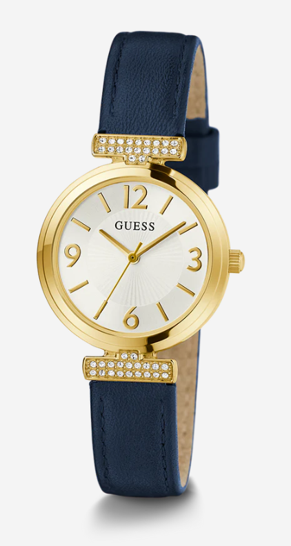 Montre GUESS Ladies Blue Gold Tone Analog GW0614L5