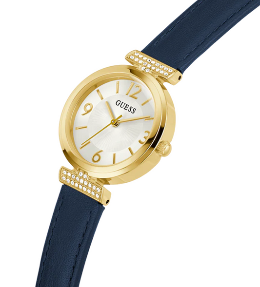 Montre GUESS Ladies Blue Gold Tone Analog GW0614L5