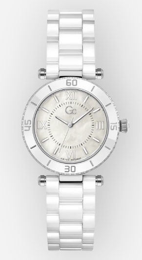 Montre Femme GC Sport Chic Collection - Bracelet Céramique Blanc